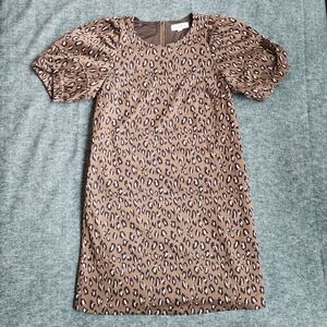 THML Dress with Leopard Print